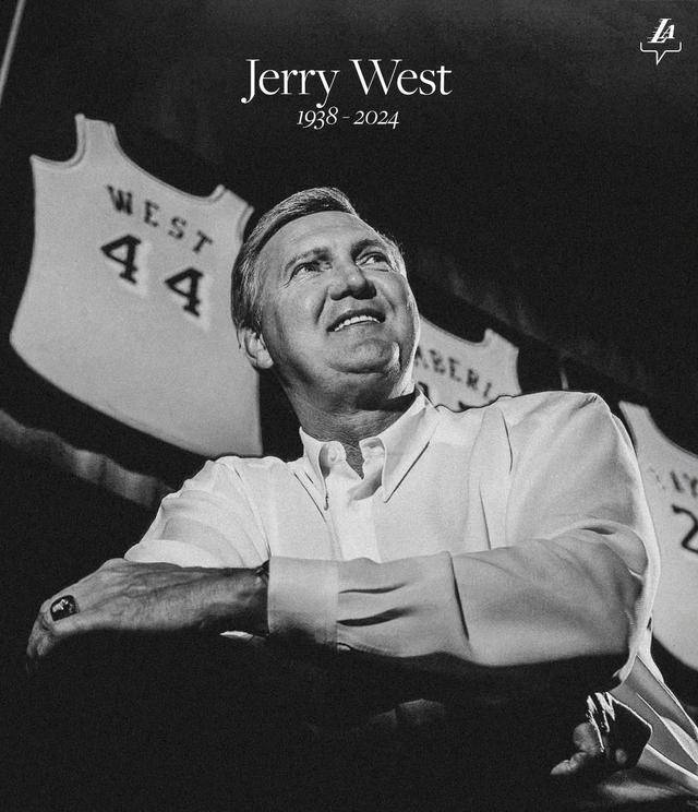 nba传奇球星杰里-韦斯特逝世:不朽的logo男