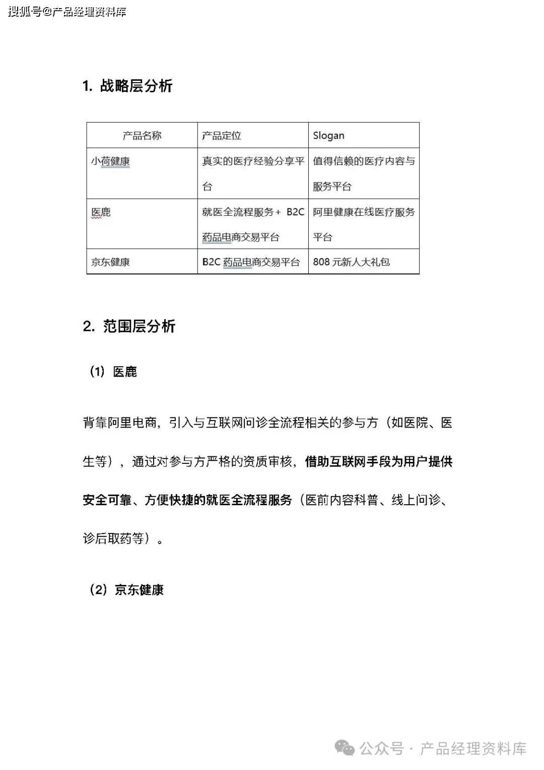 37页word|ai人工智能 医疗产品竞品分析报告