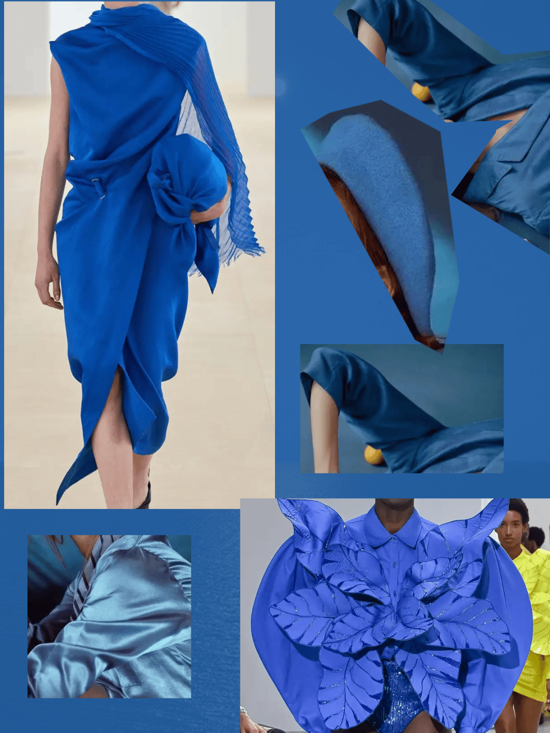 2024春夏流行色，淡雅的蓝色，酷炫时尚的优雅。