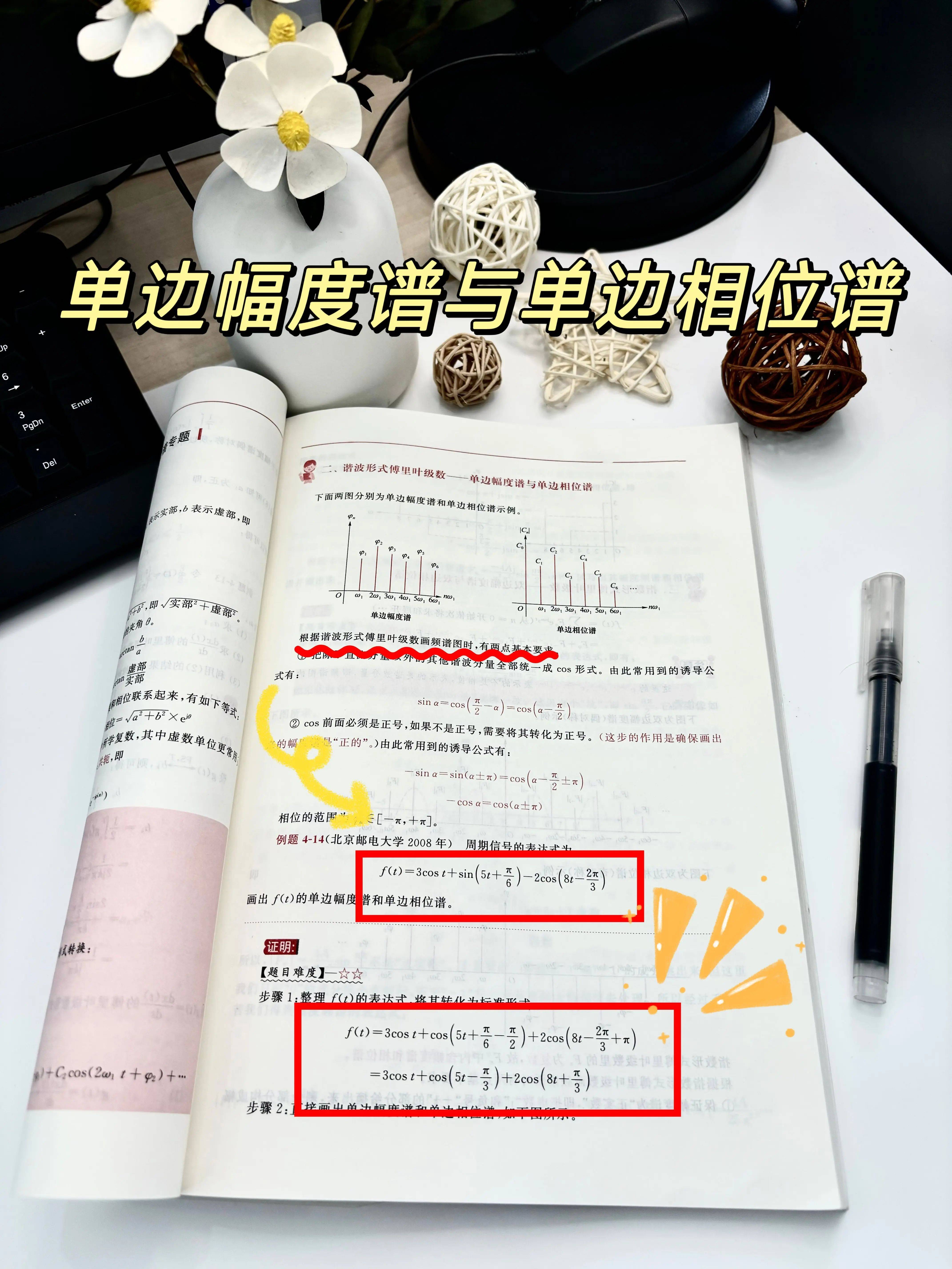 考研信号与系统:单边幅度谱vs单边相位谱