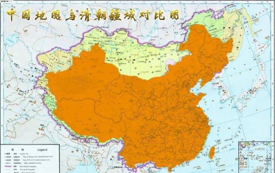 海棠地图变雄鸡,疆土丢失多,外蒙古民国独立