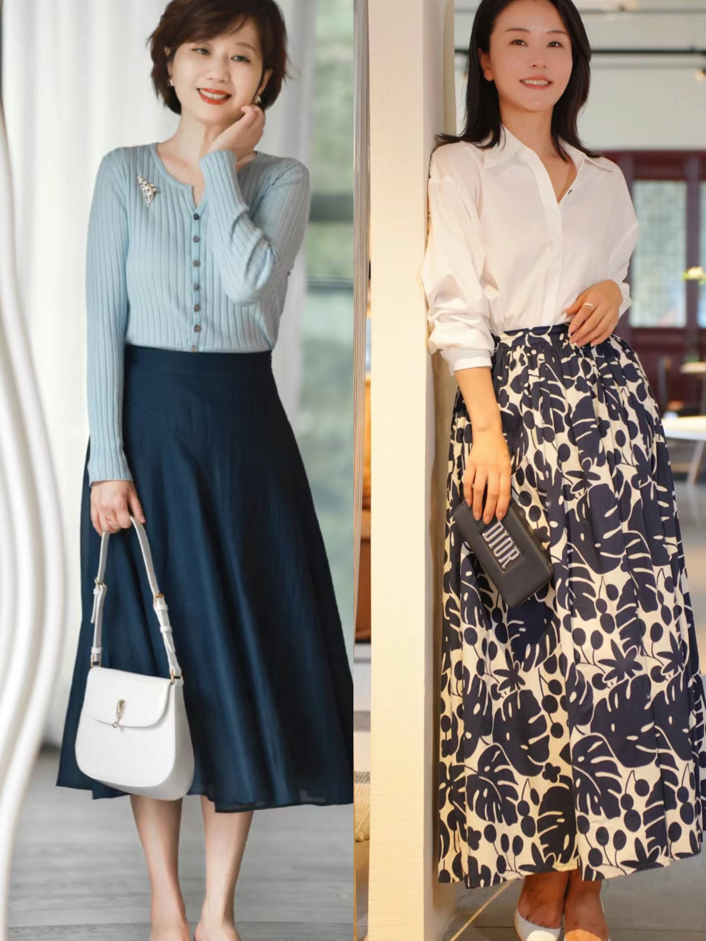50,60岁的女人,夏天就穿3种"富贵裙",时髦藏肉,不显老!
