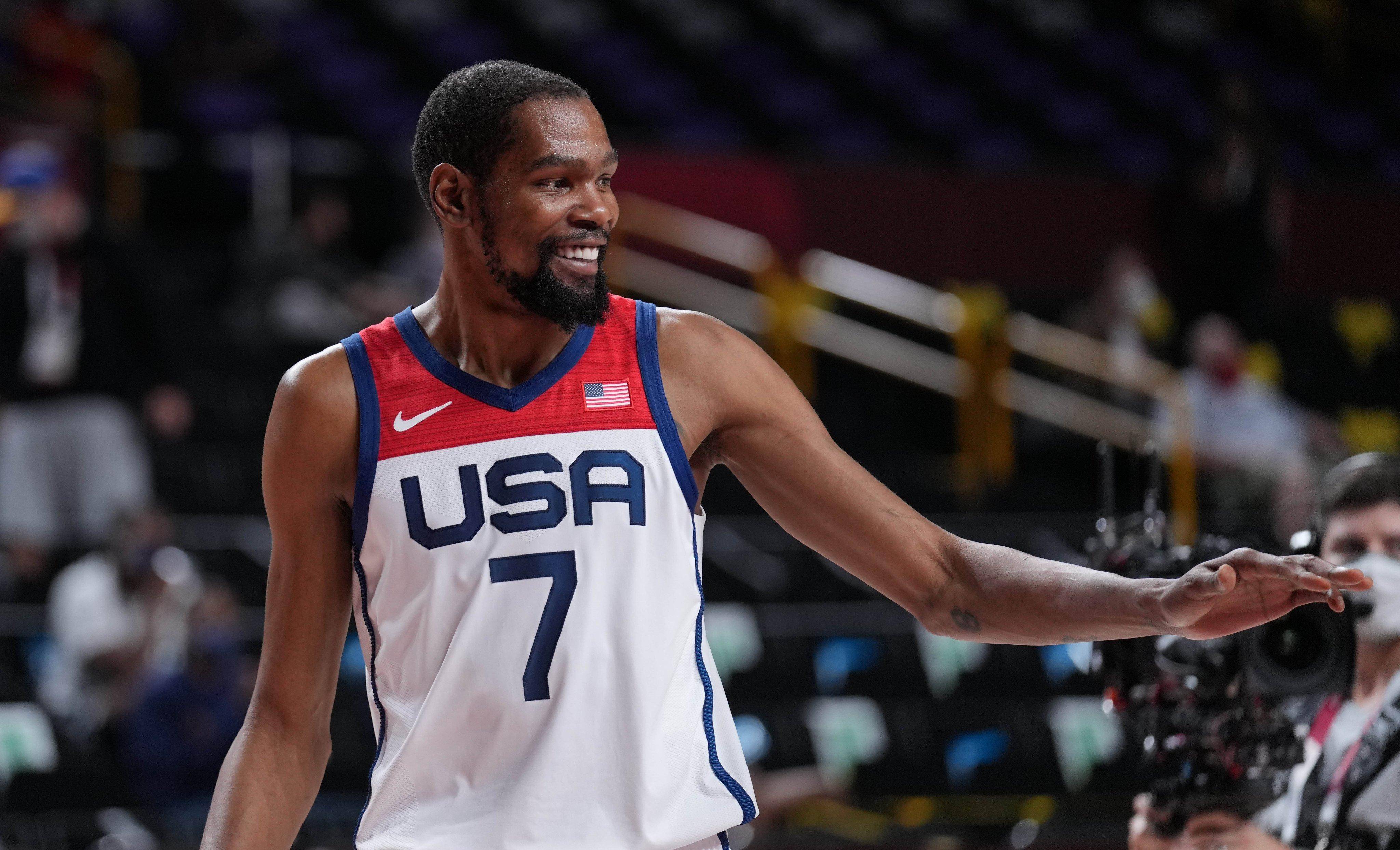 美国男篮奥运历史数据榜:杜兰特多项霸榜 詹姆斯2项