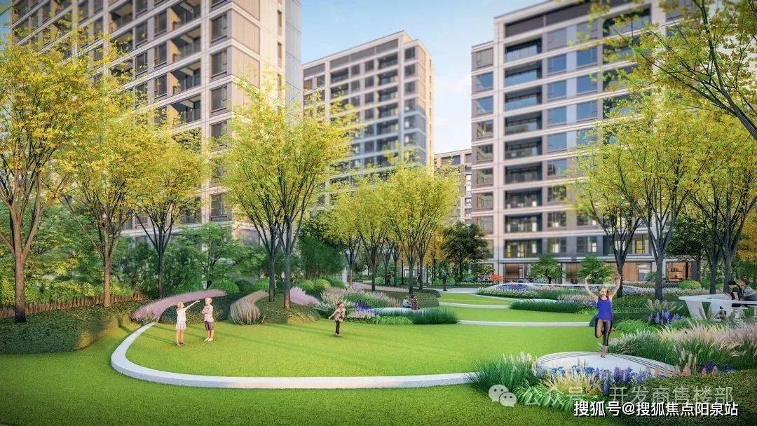 效果图森兰·航荟名庭在设计构思上以 "森氧社区 "为主题,绿化以多