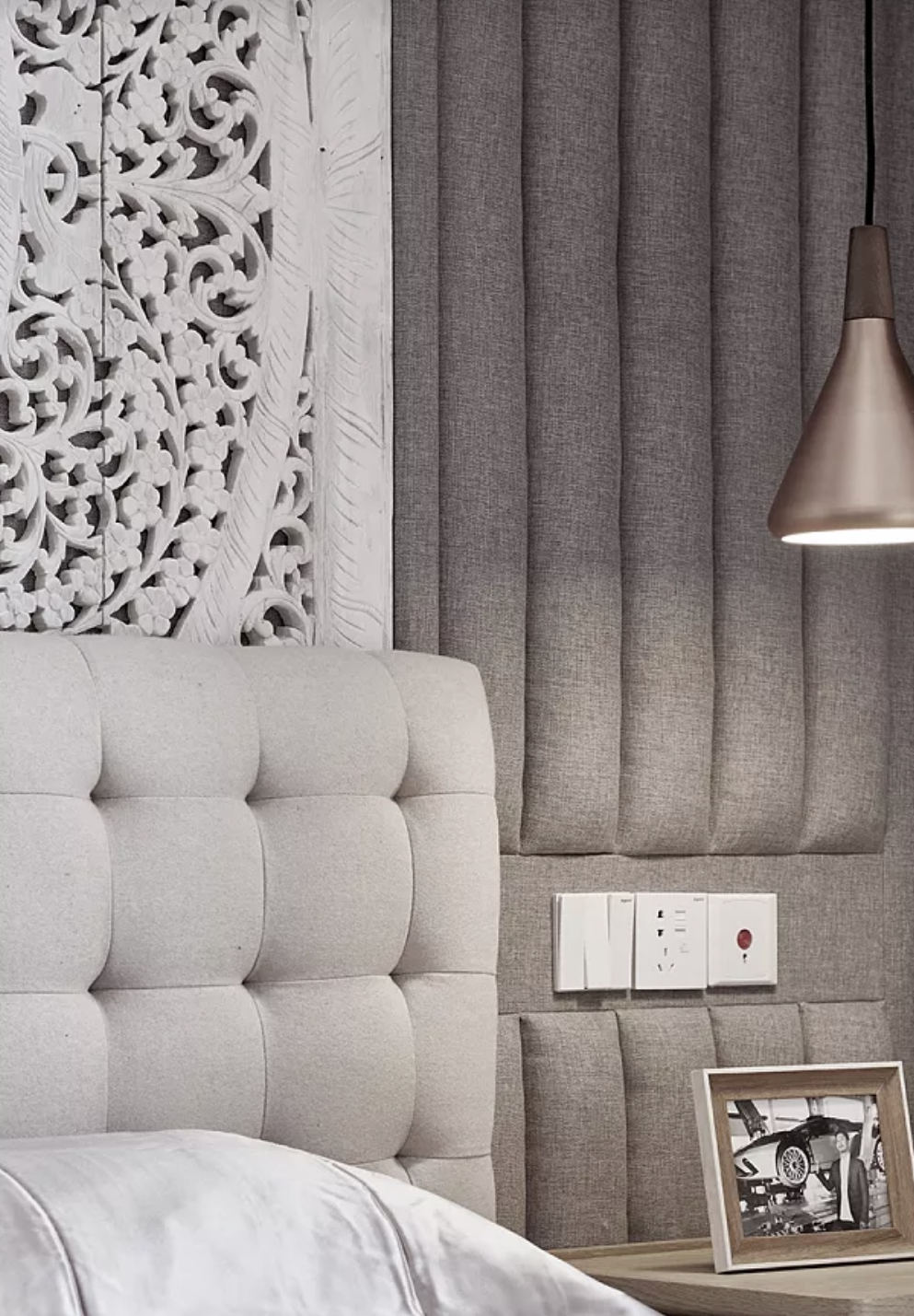 来看看这22款美到炸的床头墙吧,最后一个亮了_装饰_空间_感觉