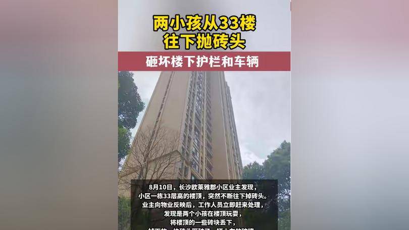 高空抛物为何难禁?长沙两小孩从 33 楼往下抛砖头