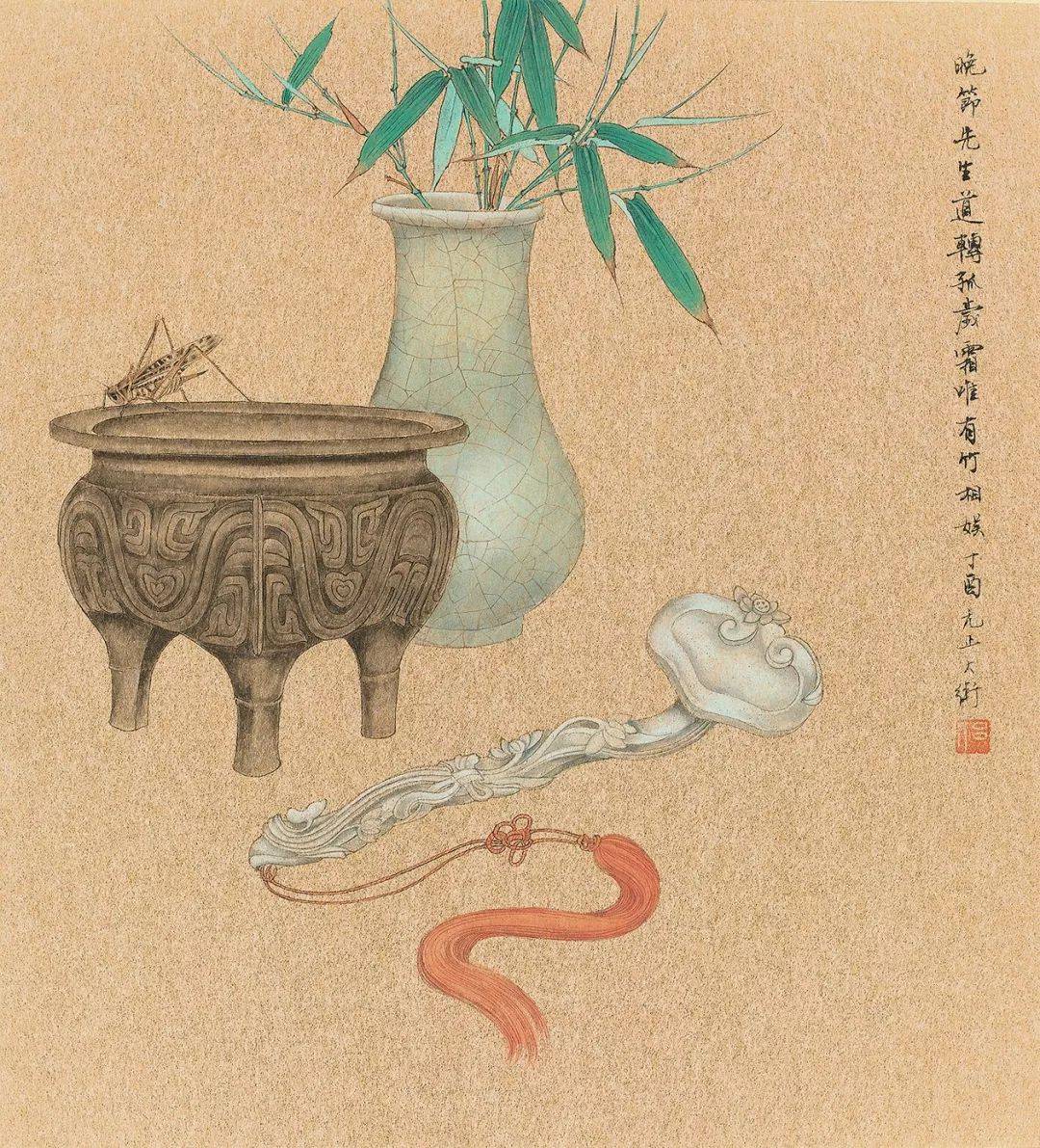 吕大卫|清新优雅的清供博古画