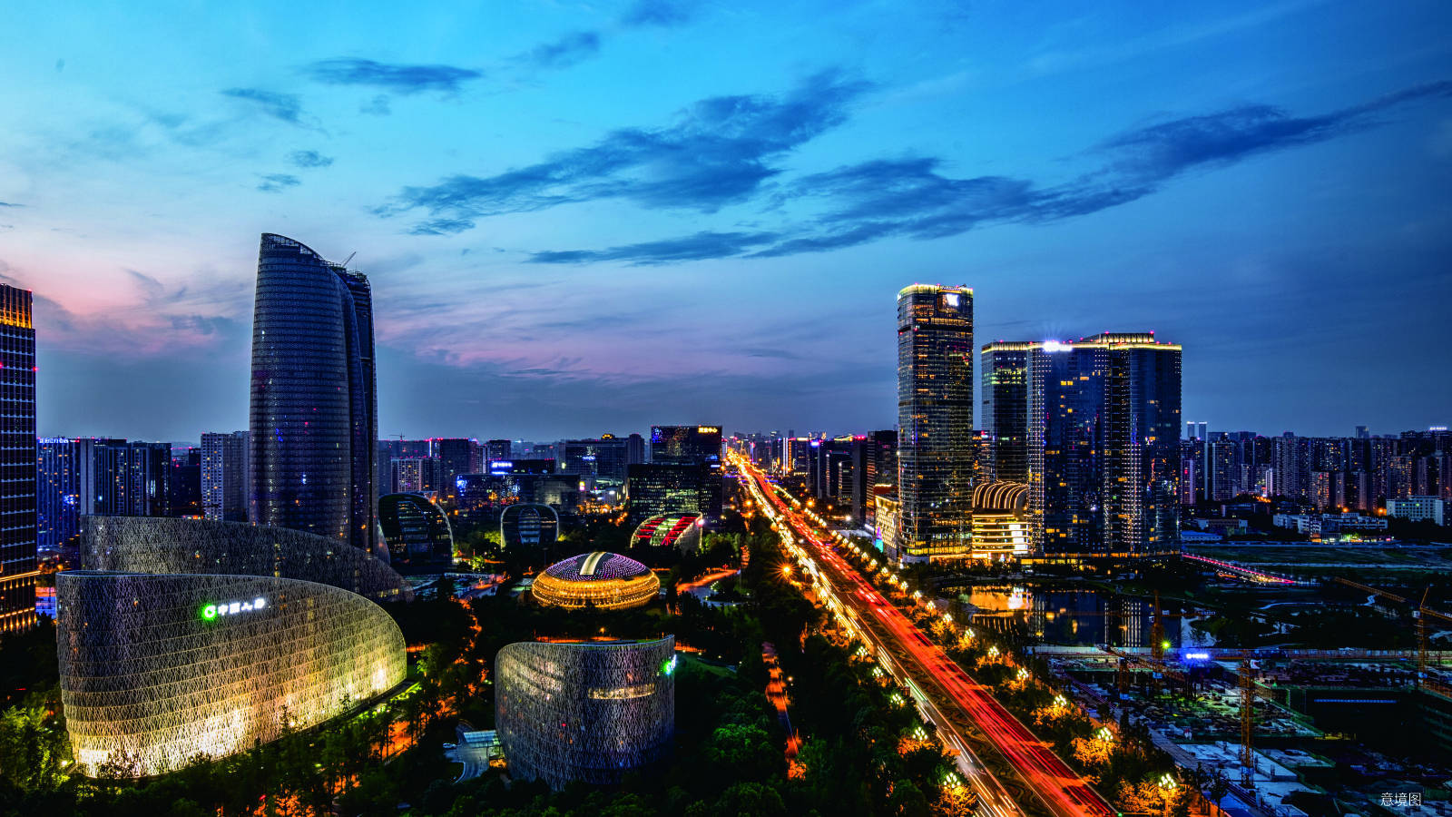 成都夜景真实图片图片