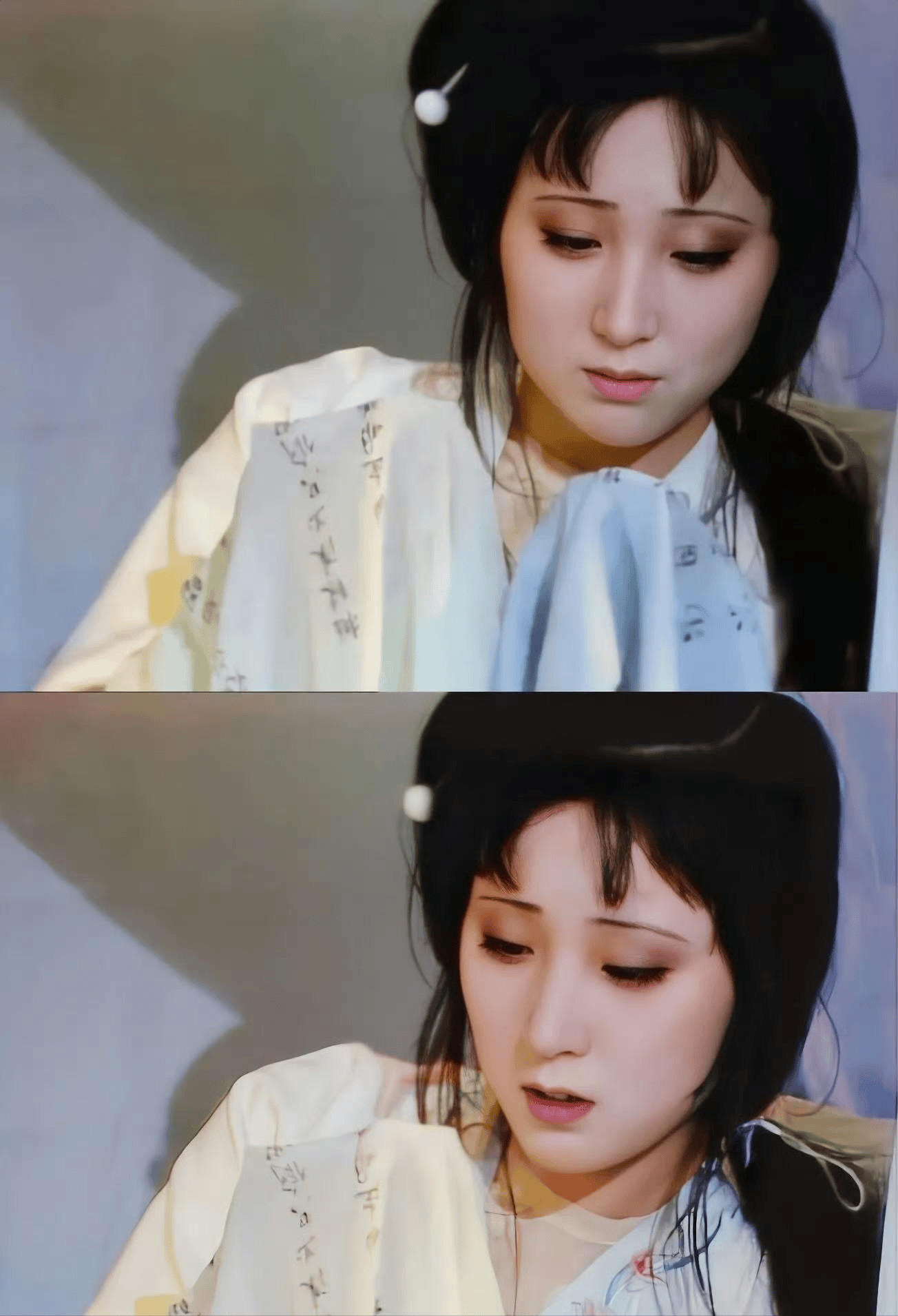 陈晓旭 陈晓旭的颜值被严重低估了！1987年香港出街，黑长直配白衣美翻了_林黛玉_气质_红楼梦