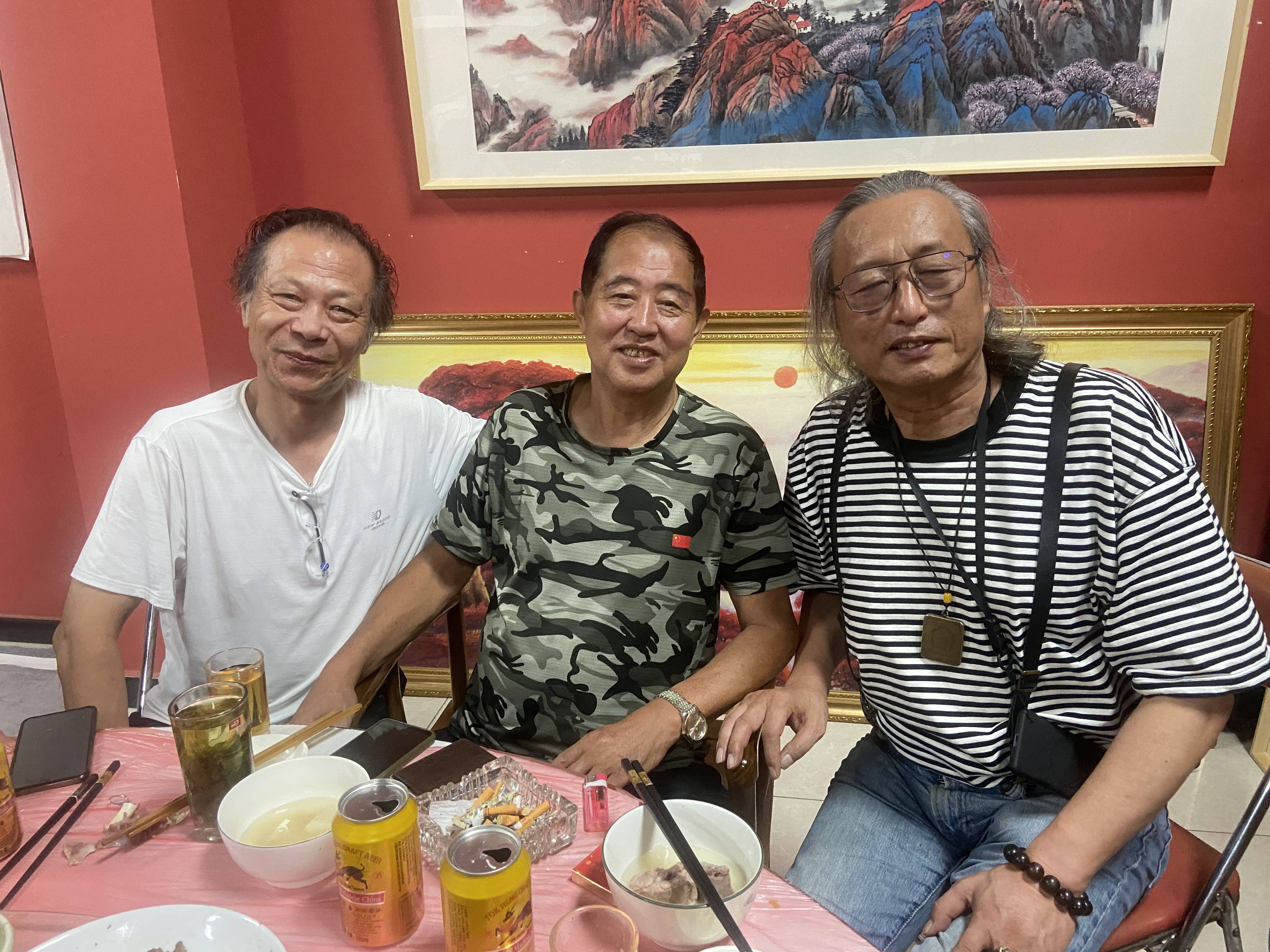 金义艺术馆常和书董事长,著名书画家严永明,书画家肖武平,画家路军
