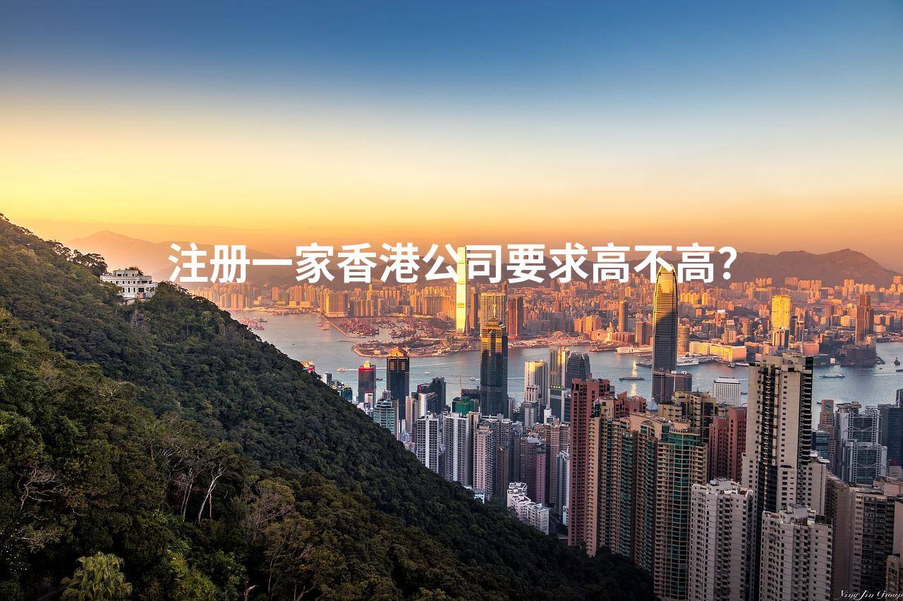 注册一家香港公司要求高不高?_企业_银行_资料
