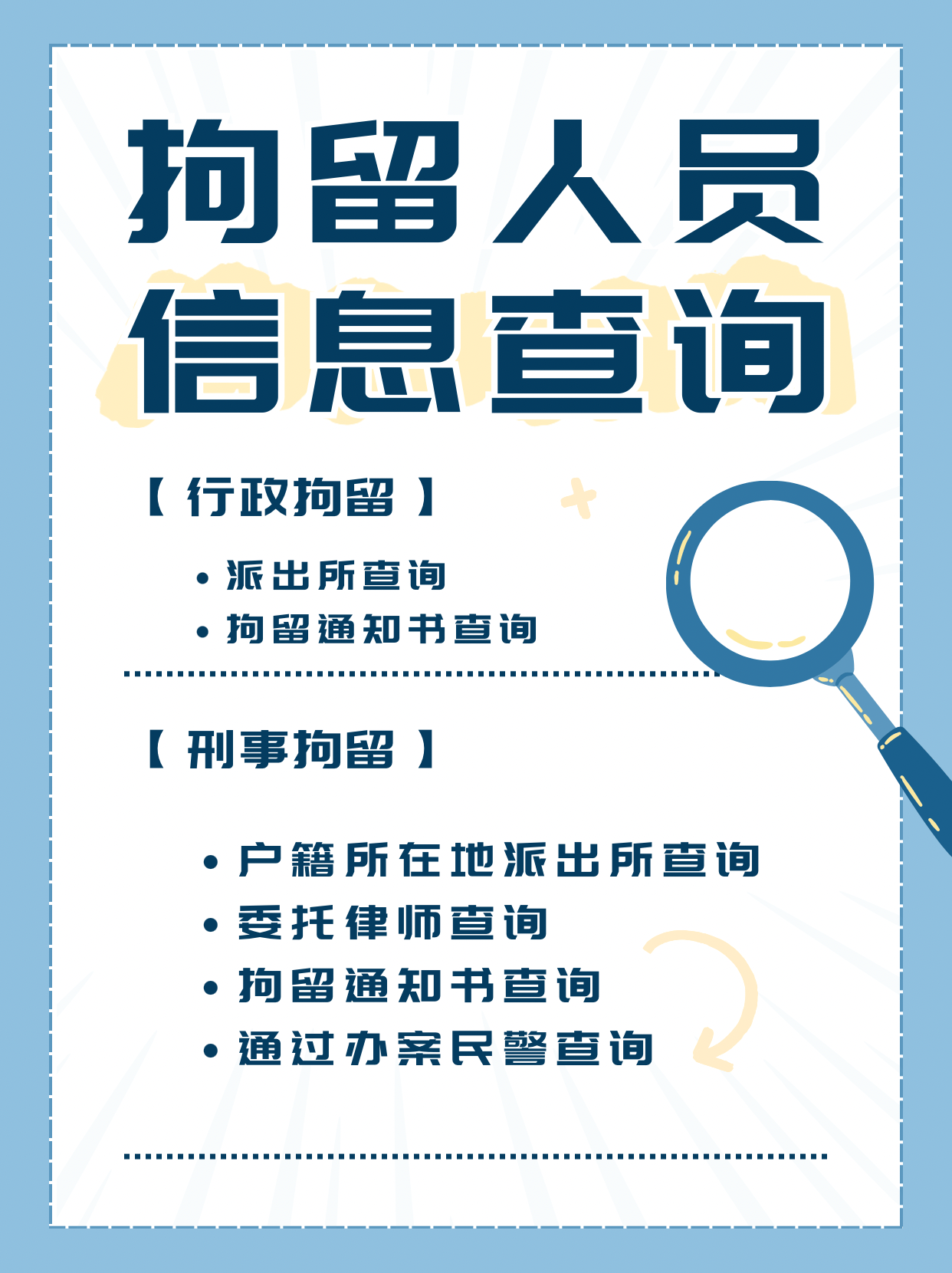 拘留人员信息查询方法汇总!