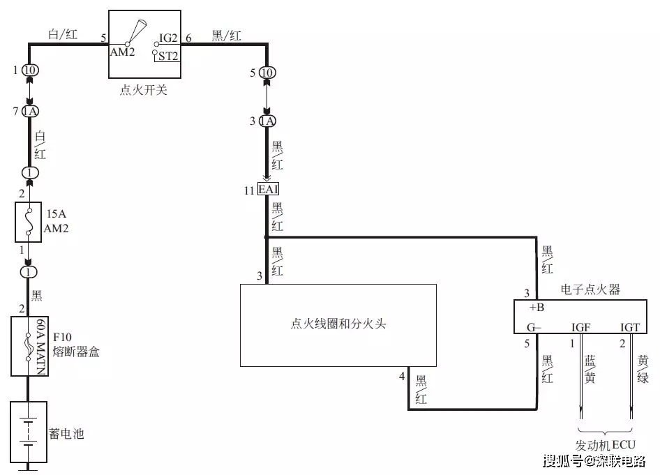 汽车车灯线路板之电路的组成