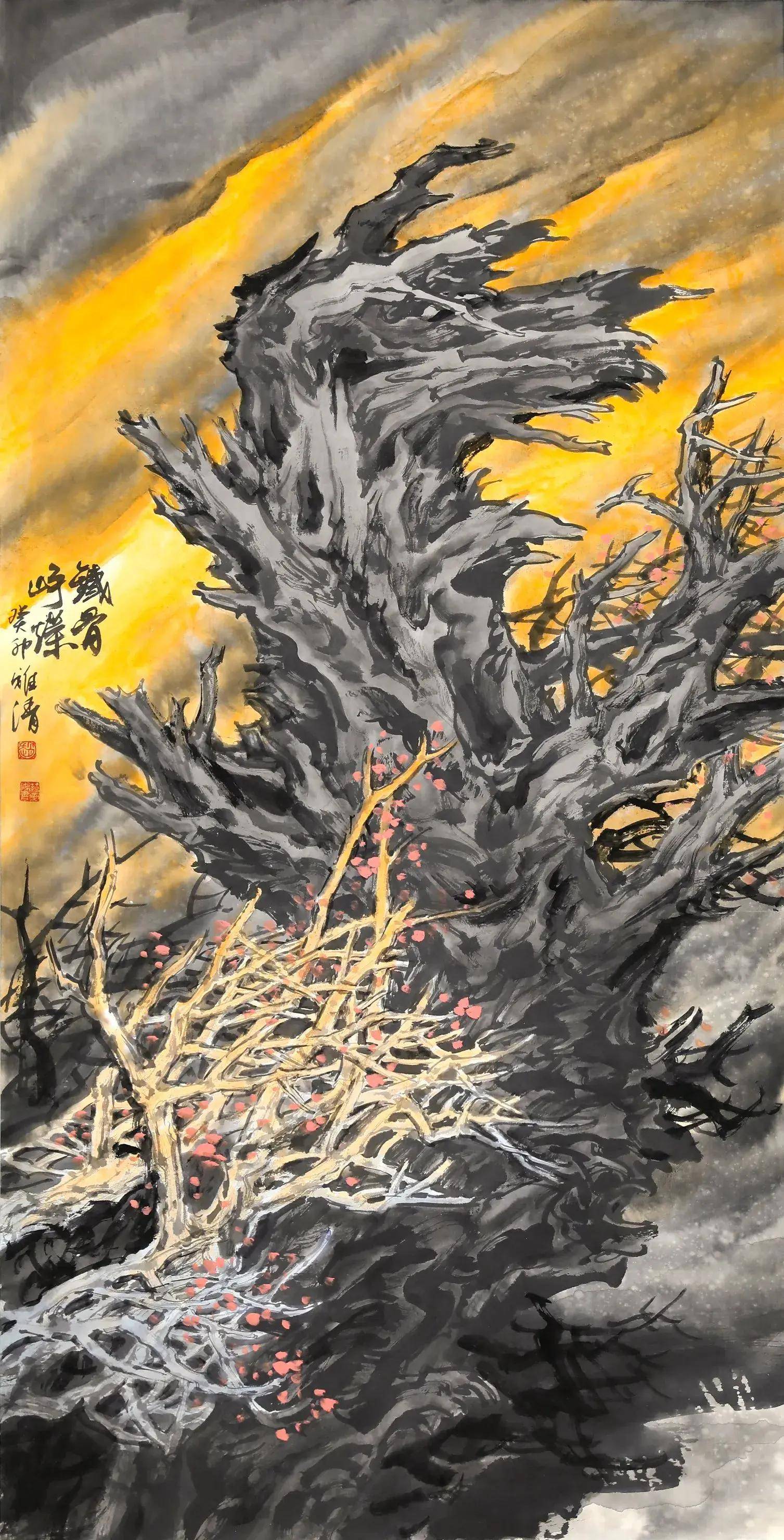 功勋艺术家赵雅清胡杨作品欣赏