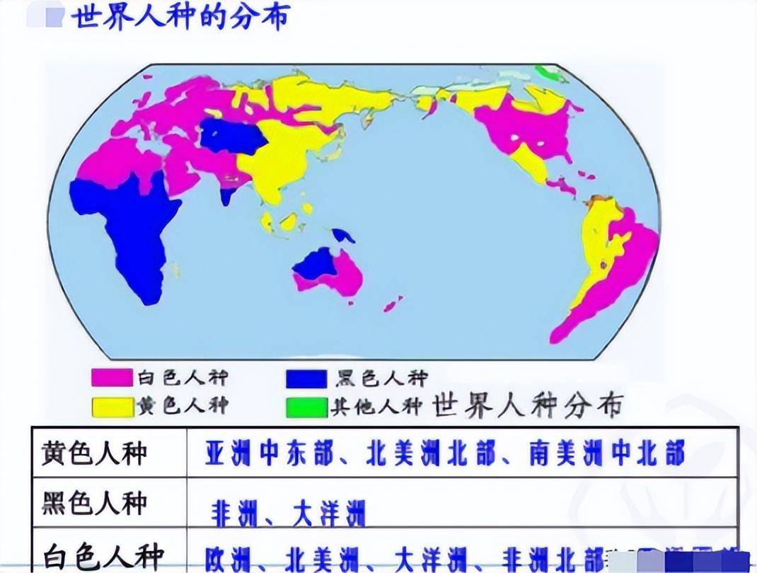 白人分布图图片