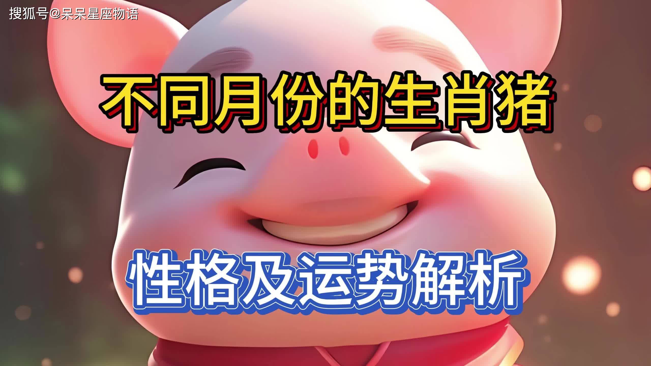 生肖猪不同年月运势(属猪人各月运势)
