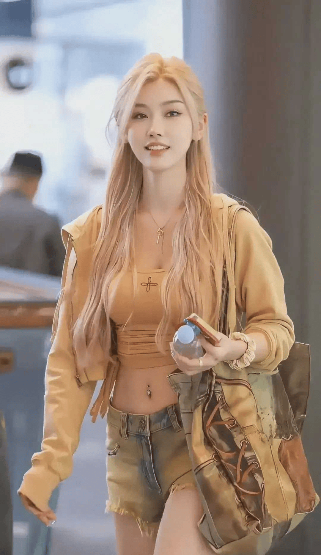 绝了!山西一金发女孩因颜值绝美引发热议,网友:腿上纹身太秀了