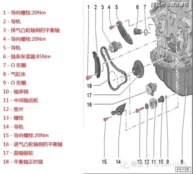 胜达机油泵链条安装图图片