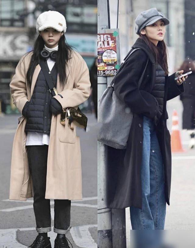 最近火了一种穿法,叫"羽绒服叠穿",回头率高还很保暖,真洋气_大衣