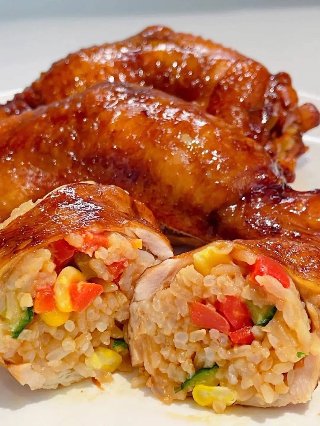 一吃一个不吱声的鸡翅包饭香甜软糯