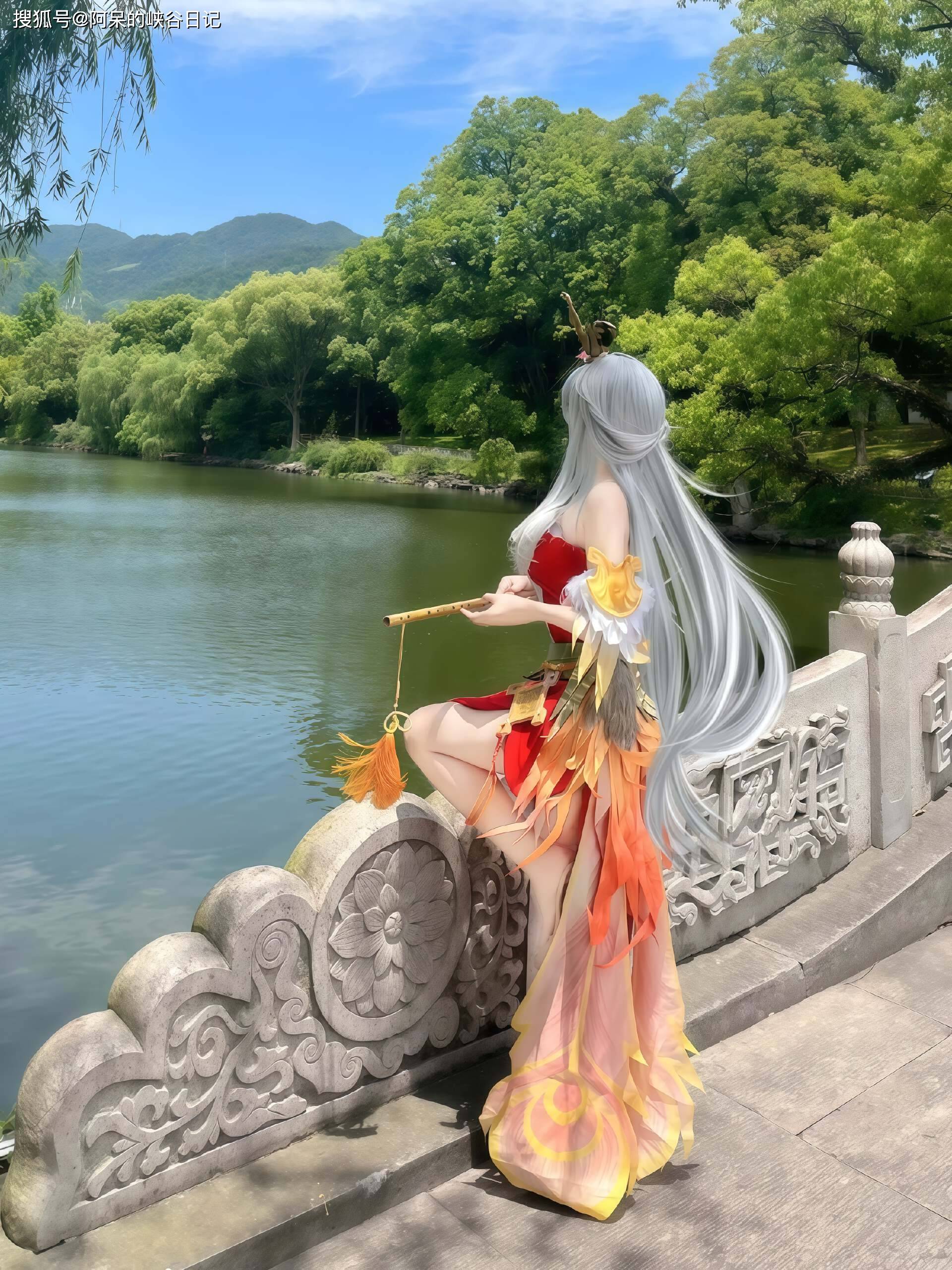 王者COS:野外王昭君,兰陵王看见了都会喜欢,这样的王昭君不要抓哦_凤凰展翅_姐姐_服饰