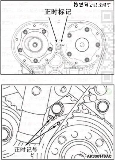 三菱六缸发动机正时图图片