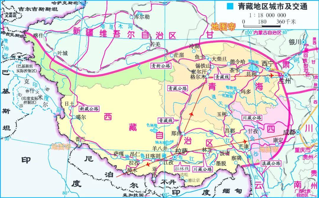 拉萨市_西宁市_海拔