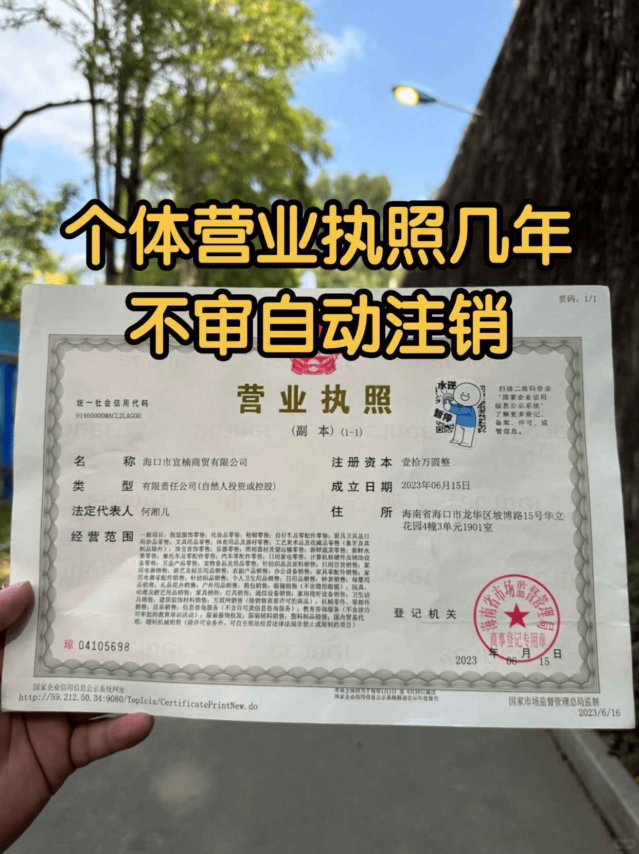 个体营业执照几年不审自动注销