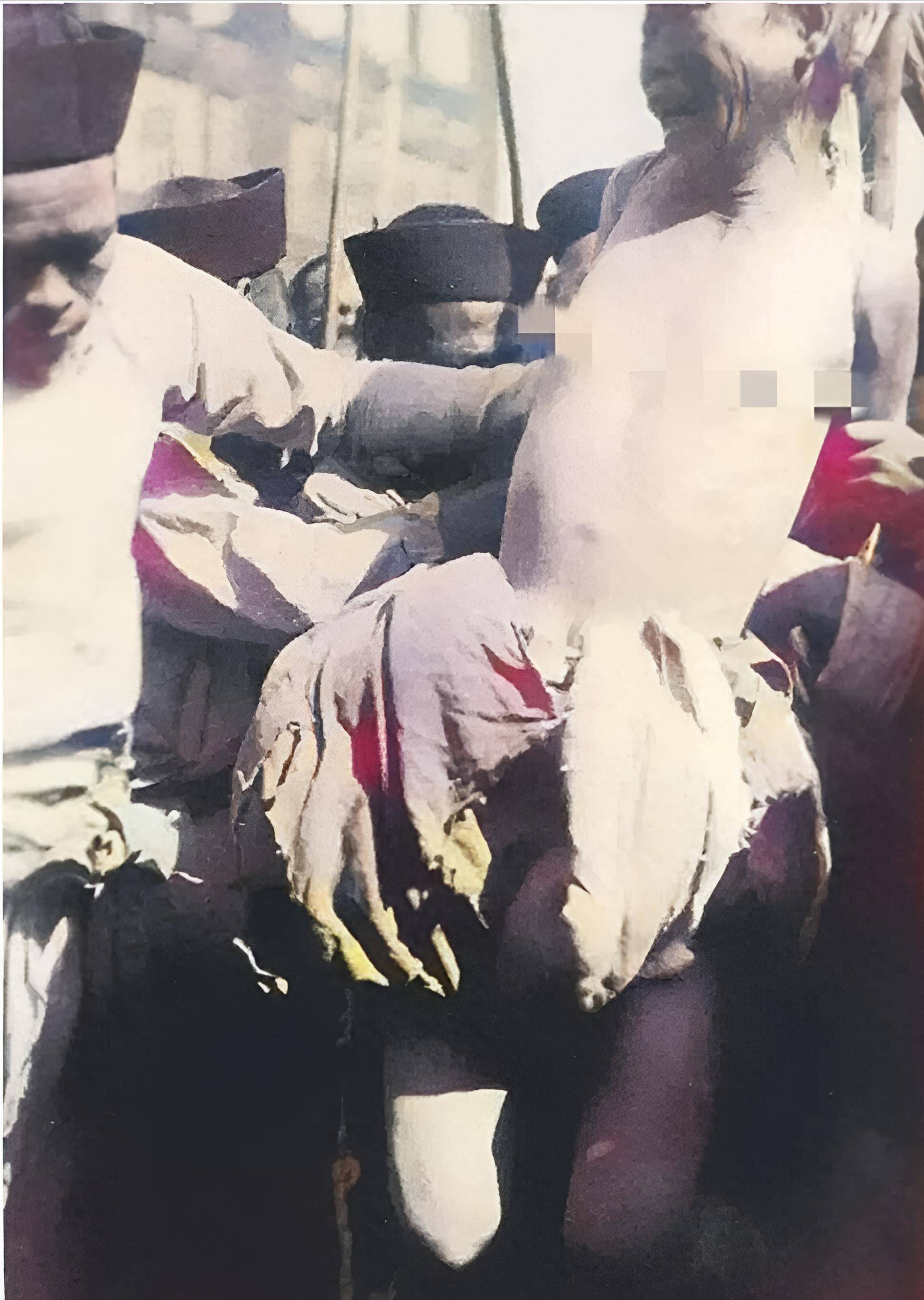 1904年王维勤被活剐凌迟时一张罕见留影脸面向人群充满绝望