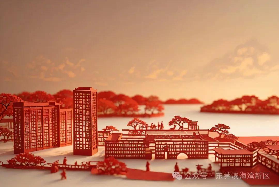 滨海湾：从地标到产业，传统剪纸中的现代画卷，AI“剪”出滨海湾新区：春节游玩新去处