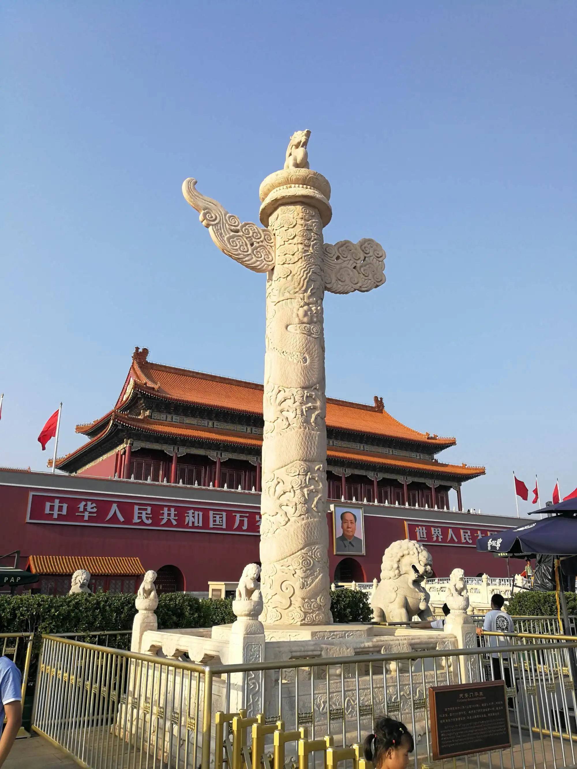 天安门前的华表柱,到底是用来干什么的?看完不禁感叹古人的智慧_石柱_象征_木柱