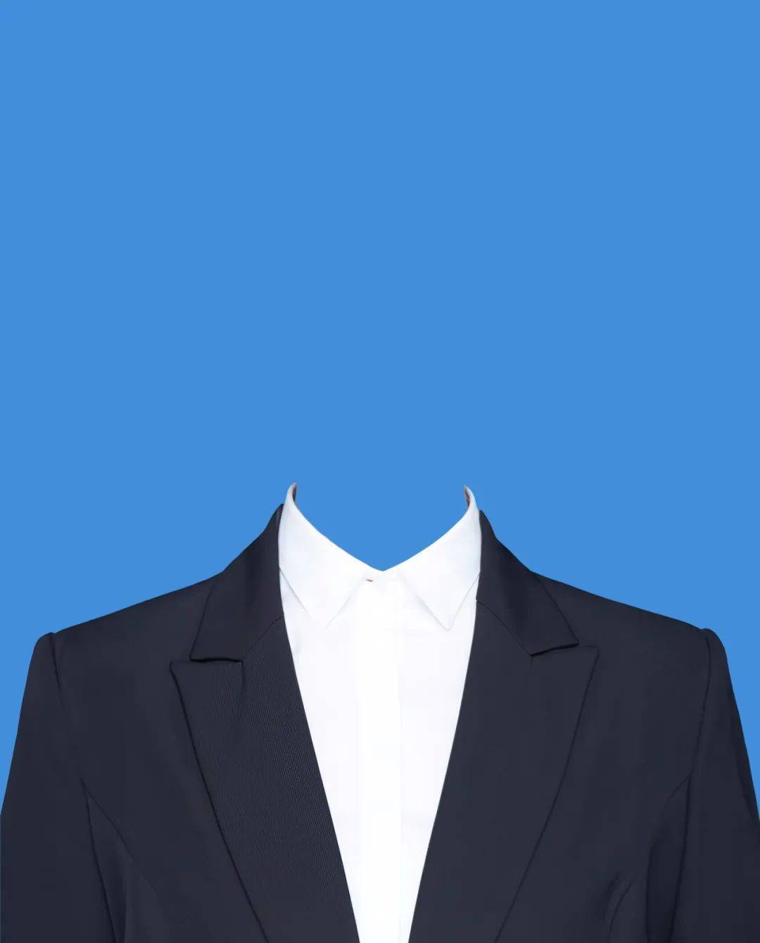 手机一键换装:适合蓝底证件照的西装,行政夹克,中山装等