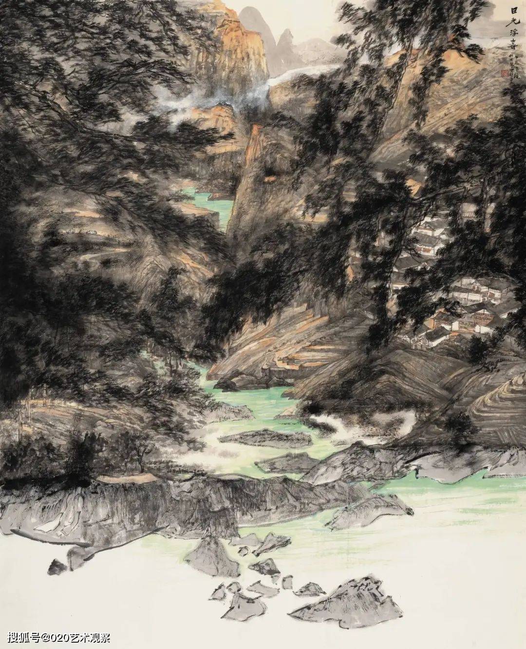 山东青年画院画家丁哲山水画作品