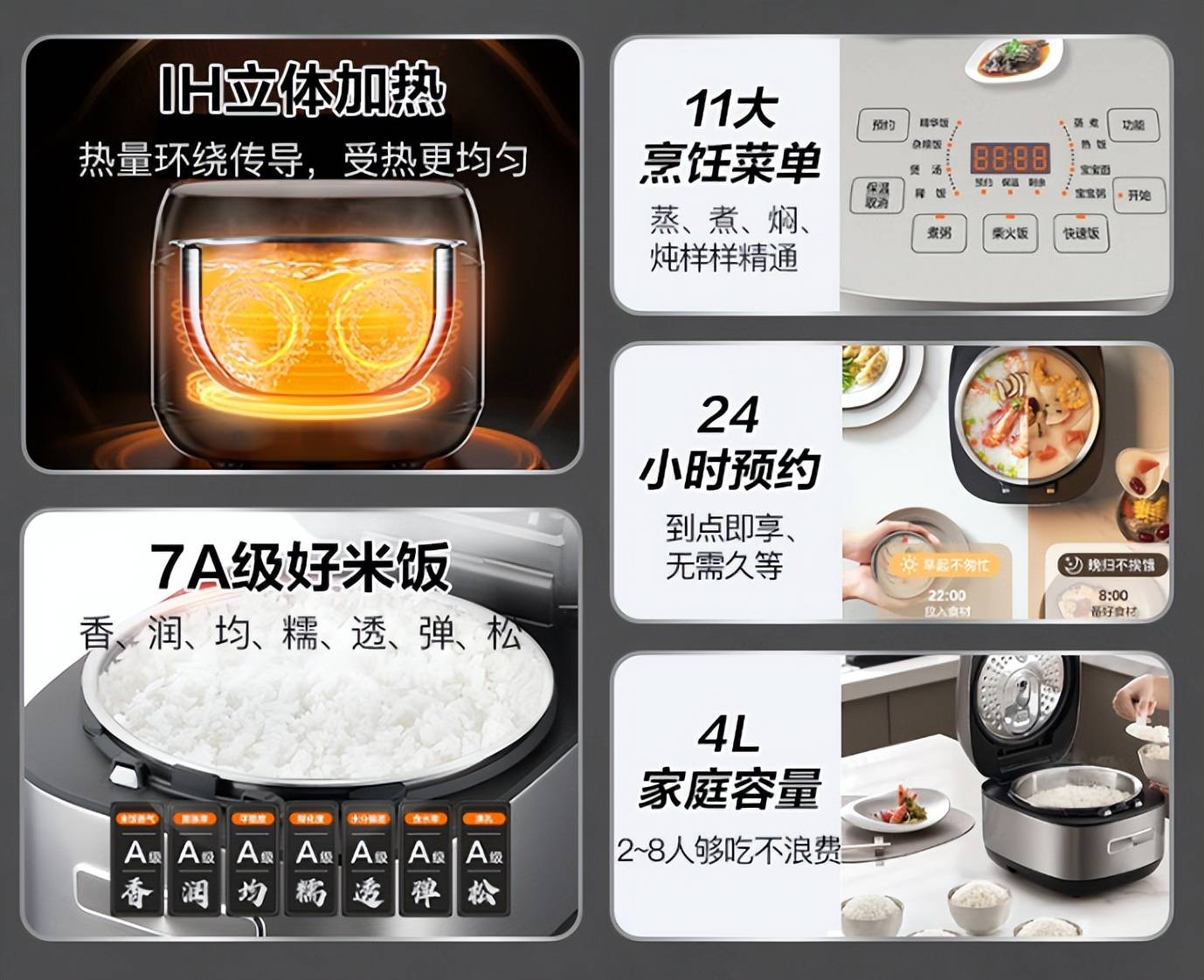 IH立体加热电饭煲推荐：格力美的福库哪家强？