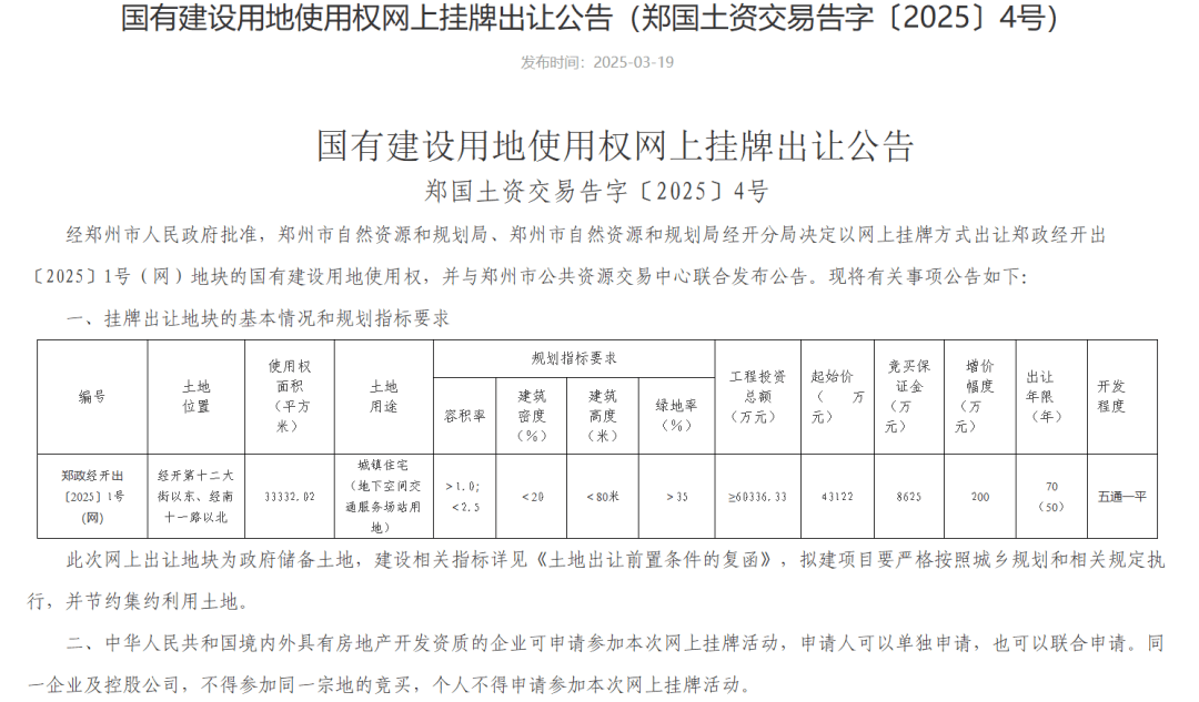 滨河国际新城蝶湖畔挂牌一宗优质住宅地块