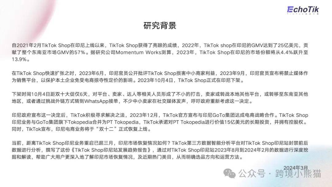 2024年TikTok Shop印尼站发展趋势报告 