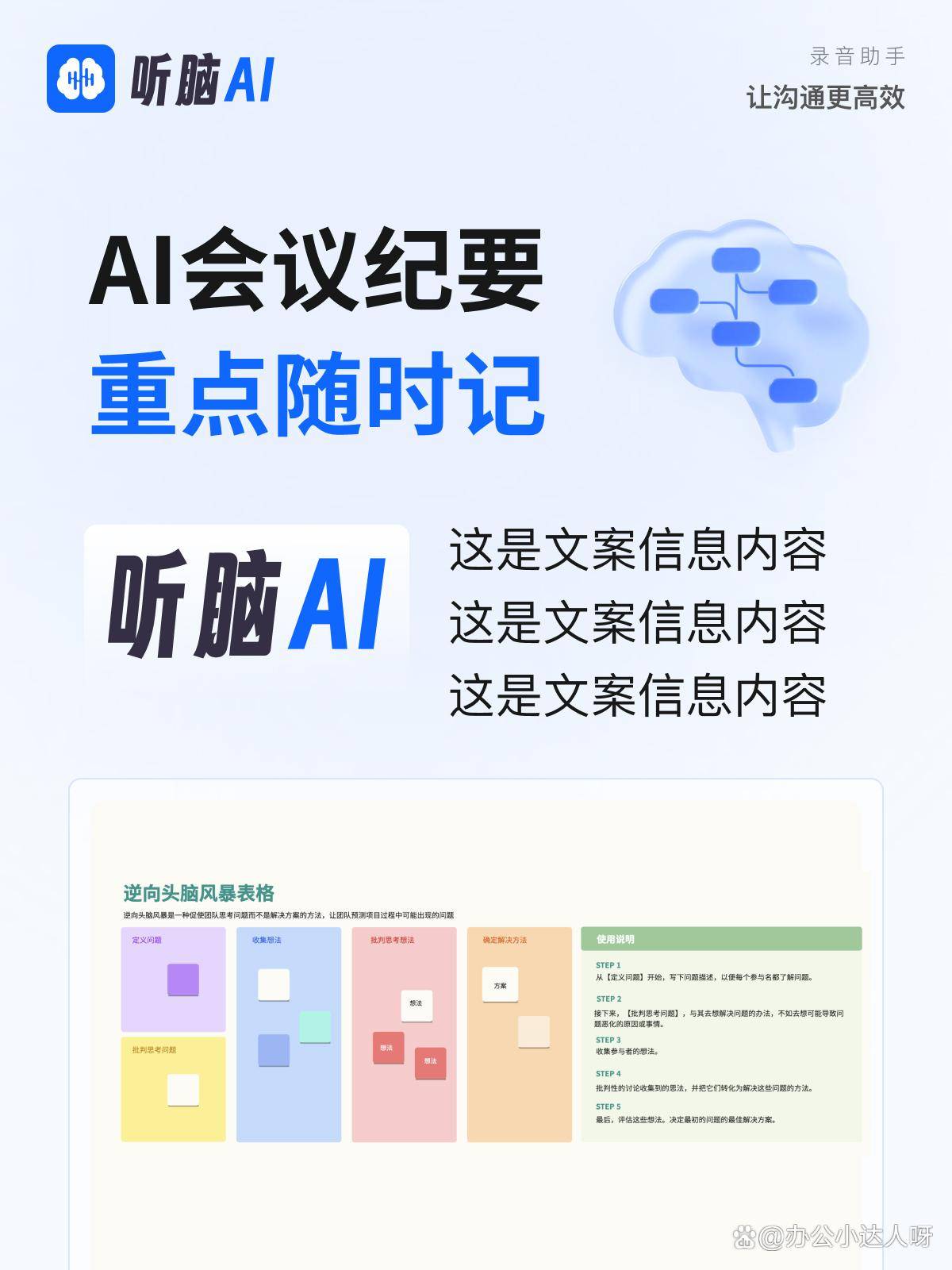 职场人士会议纪要MOM 全称解析：听脑AI 双功能知识解答_搜狐网