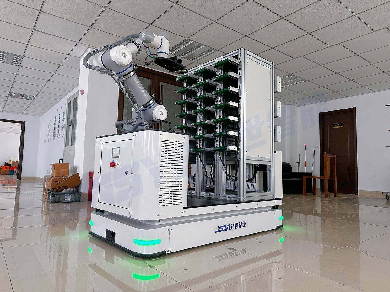 经世智能agv机械手复合机器人:提供3c电子行业上下料解决方案