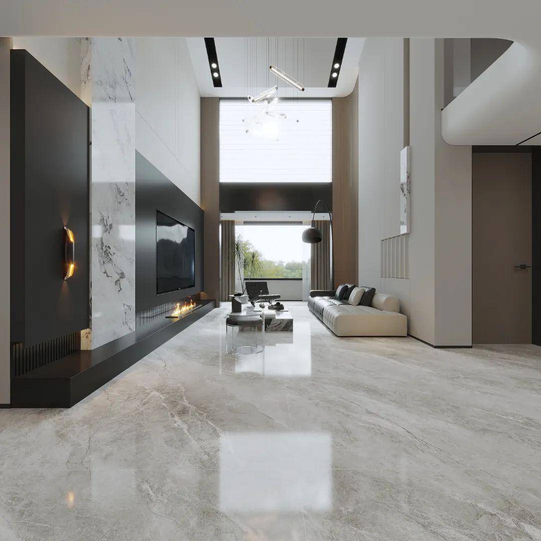 landsx陶瓷新一线利家居瓷砖质感复刻大理石新品流淌在空间里的高级感