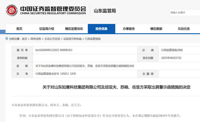 山东证监局通报三起债市违规案例 威海蓝创涉债券发行被点名(图1)