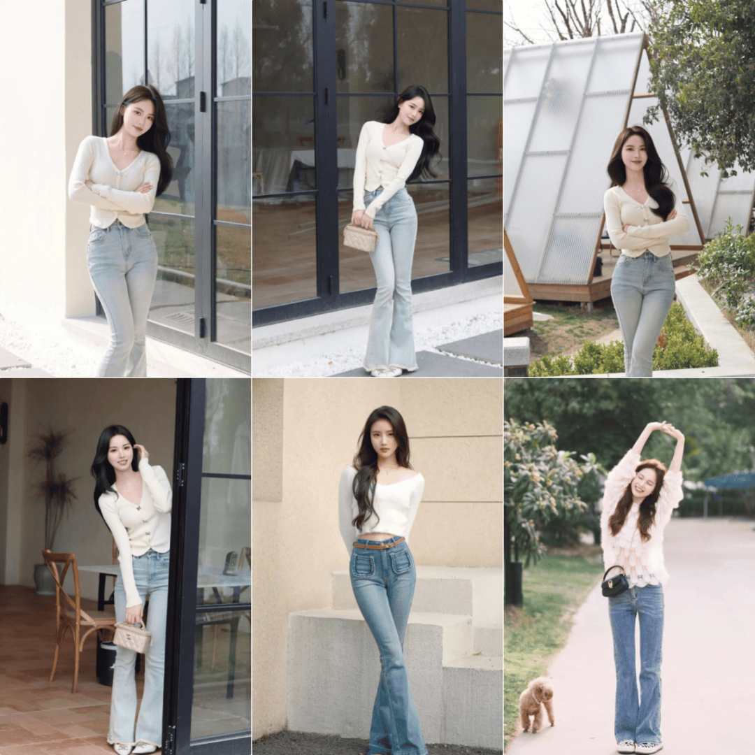 原创            牛仔裤拍照，9个动作，拍出苗条身材大长腿，上镜好看好身材