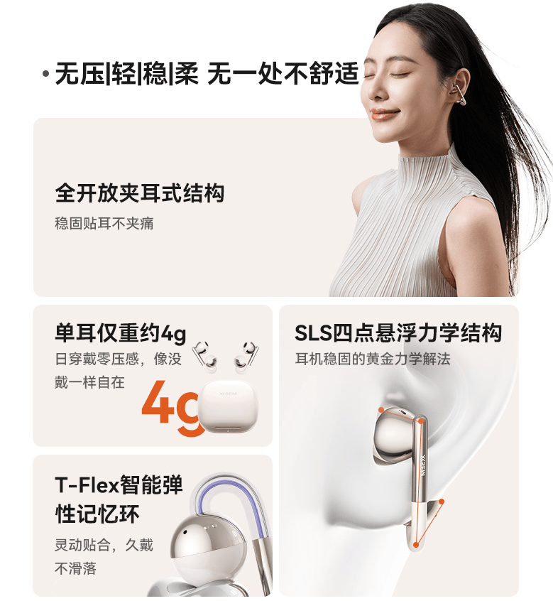 西圣Air Clip发布,百元耳夹式耳机卷出新高度,千元级配置触手可及!