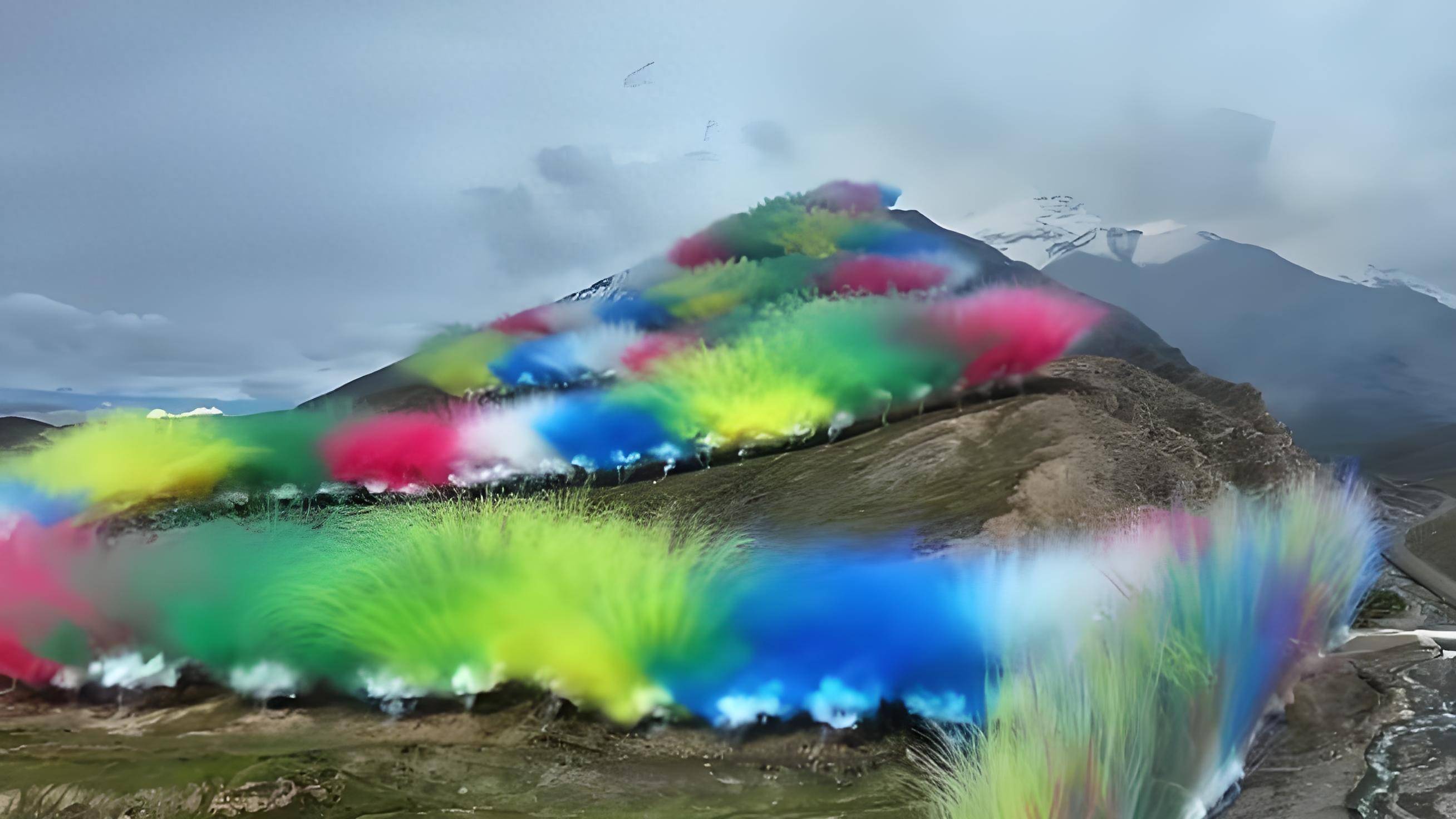 Archeopteryx使用烟花来爆炸自己的“山”