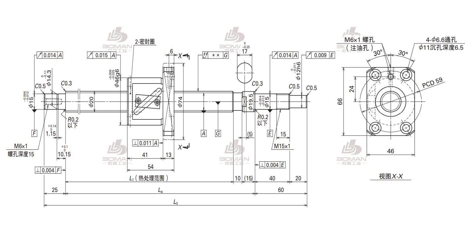 622-nsk滚珠丝杠 w2003fa-2-c5t10 产品参数介绍 nsk丝杆