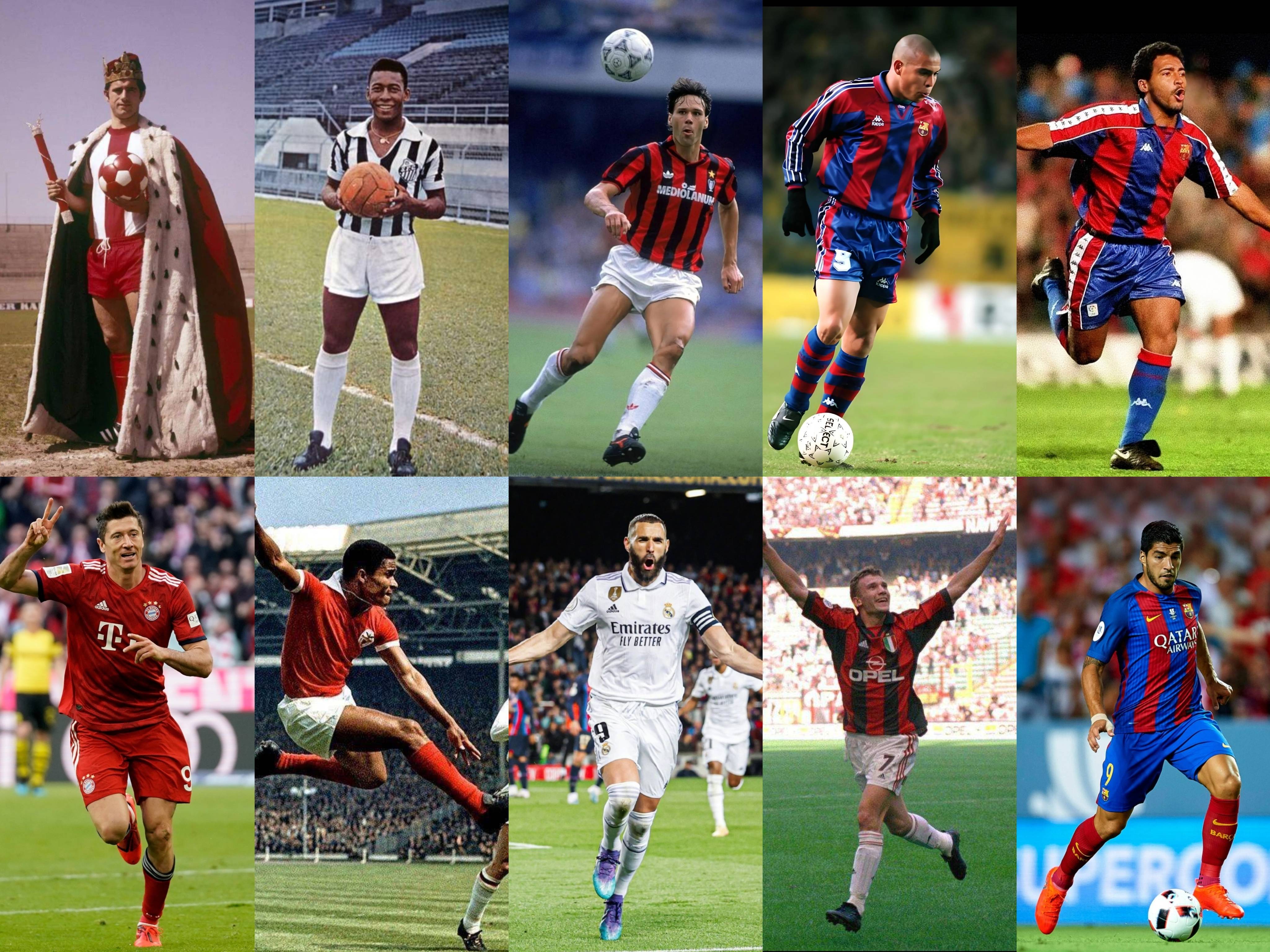 足坛历史十大中锋:尖刀传奇的巅峰排位,大罗竟然无法进入前三!