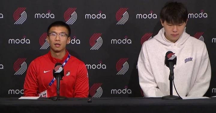 曝杨瀚森的翻译刘禹铖 已进入开拓者教练组