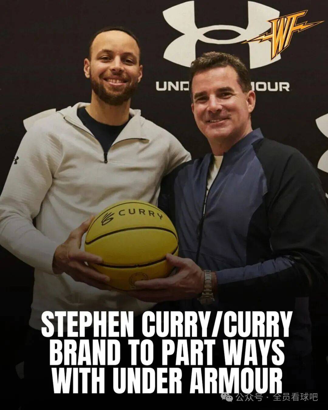 影响力！库里与安德玛解约后 最先选择穿着的就是纪念gigi的_库里安德玛合同终止_安德玛库里品牌分离