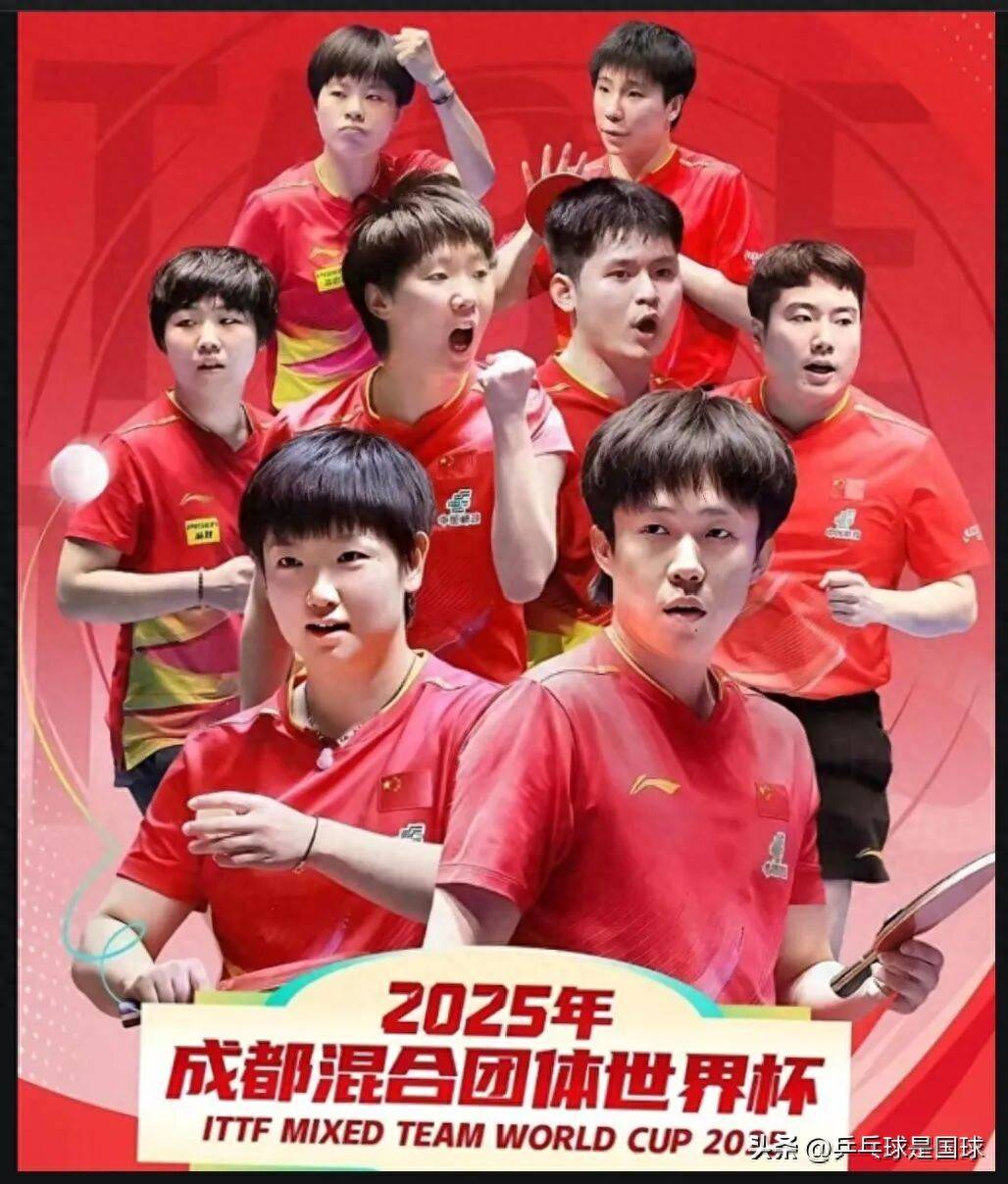 中国队派出了王楚钦,林诗栋,梁靖崑,徐瑛彬,孙颖莎,王曼昱,蒯曼