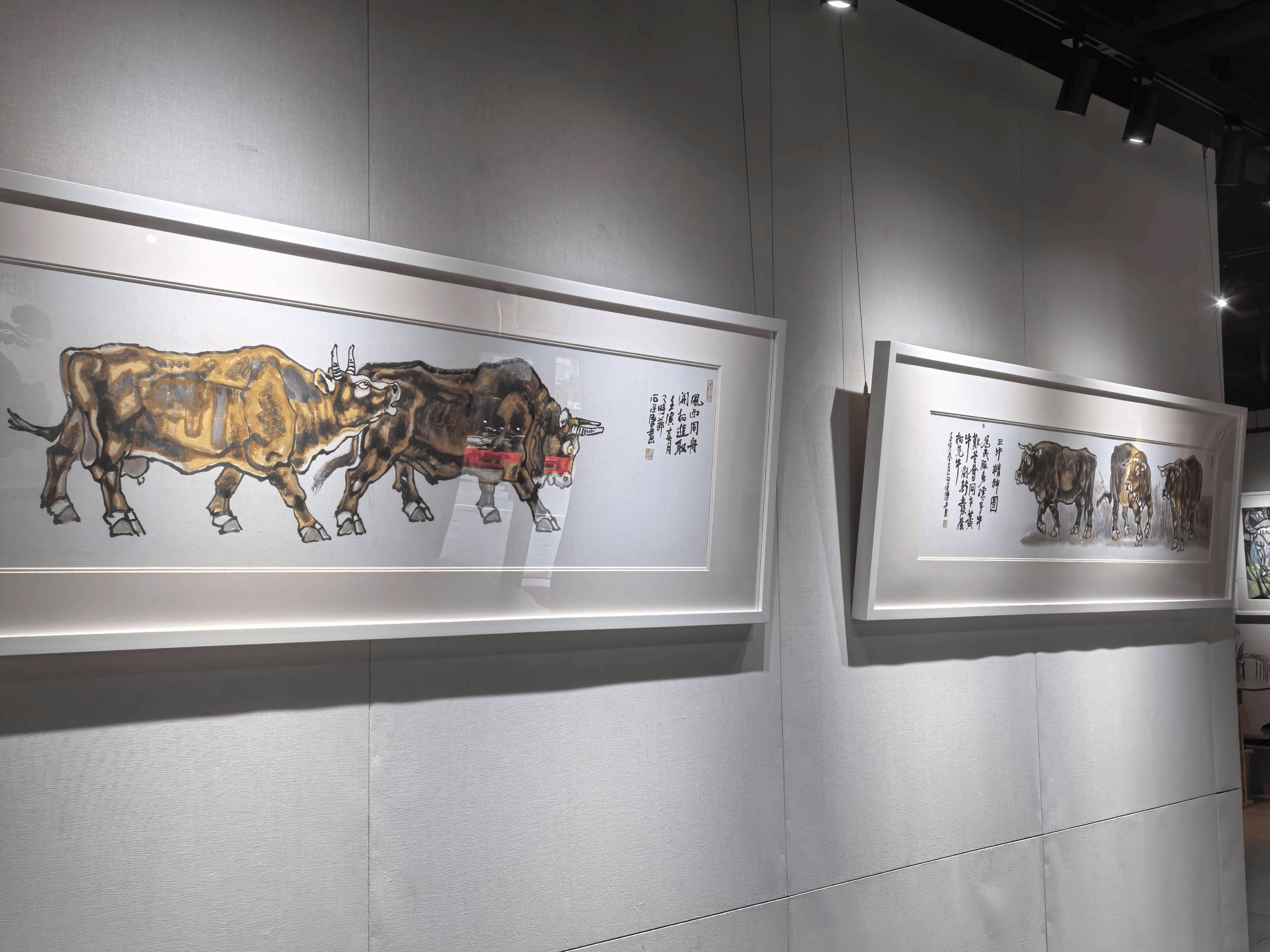 — 石金库中国画展在深圳古玩城美术馆开幕