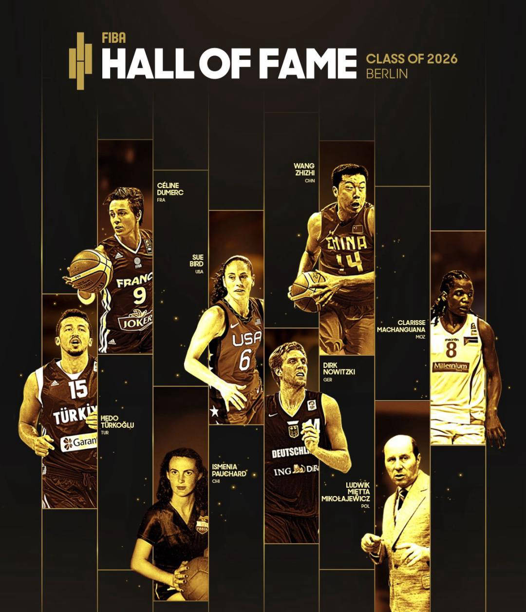 王治郅荣膺国际篮联名人堂，成为中国篮球第五位获此殊荣者